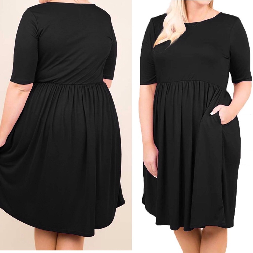 Black baby doll dress